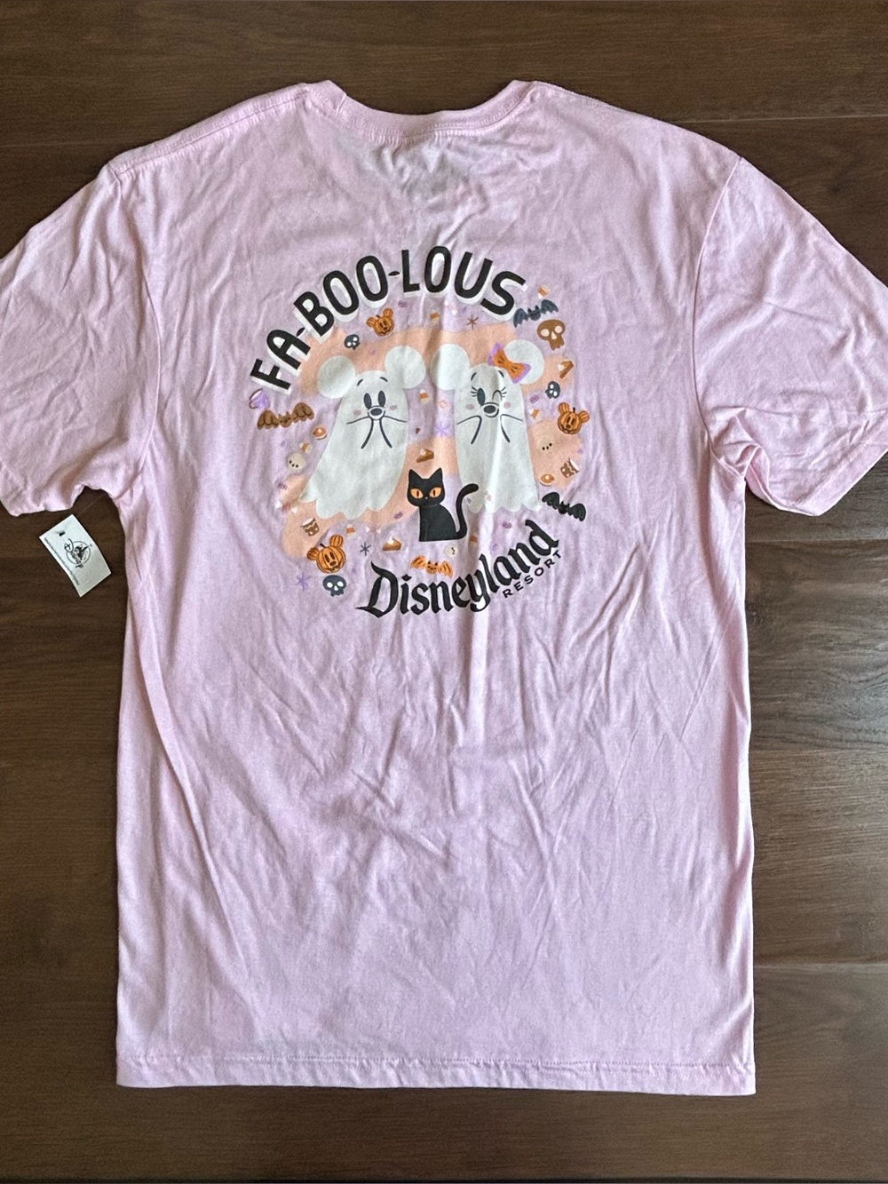 Disneyland Mickey & Minnie Ghosts Pink Halloween T- Shirt Small NWT